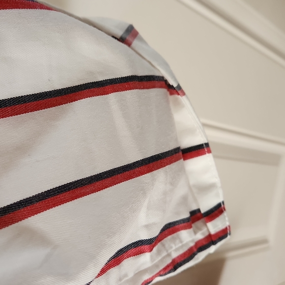 Light ankle pants stretch waist line with belt and pockets. - Picture 5 of 5